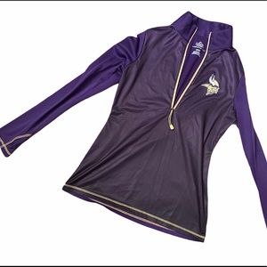 Vikings small purple zip up